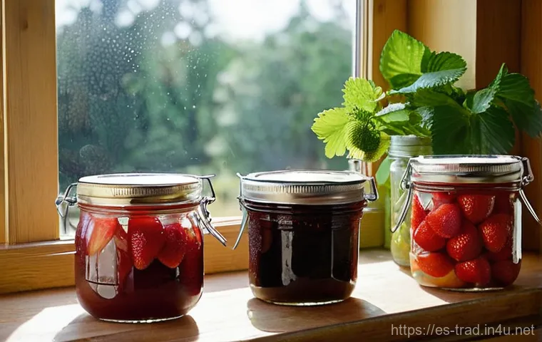 전통식품의 보관 방법 - **"Vibrant Fermentation Artistry"**: A close-up, eye-level shot captures a person's clean hands, wit...