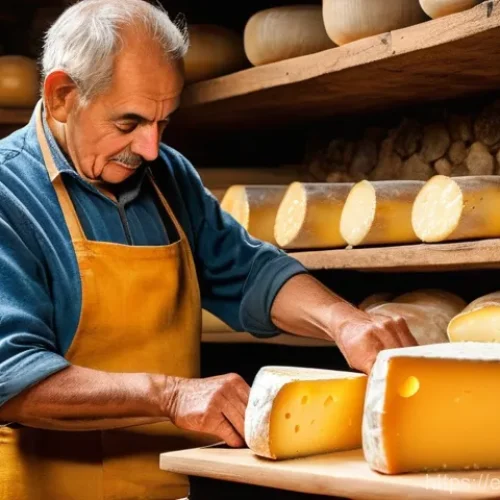 Home 21 전통식품의 유통 경로 - **Prompt:** A close-up, warm-toned photograph capturing the skilled hands of an elderly Spanish arti...